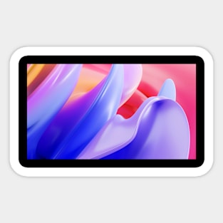 splashing color wave Sticker